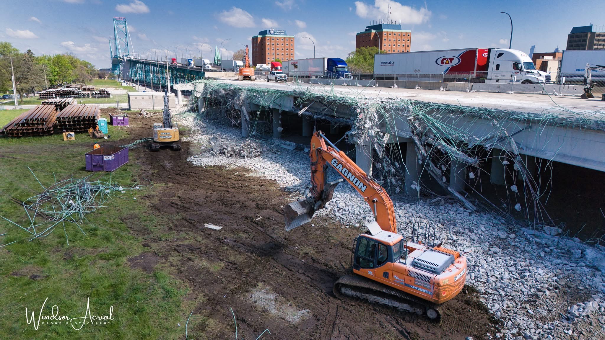 Ambassador Bridge Ramp Demolition